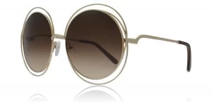 image of Chloe Carlina Sunglasses Rose Gold / Brown 784 58mm