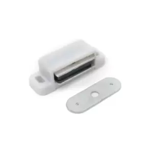 Image of GTV Magnetic Catches Cabinet Cupboard Catch 3-4kg Pull - White, Pack of 5