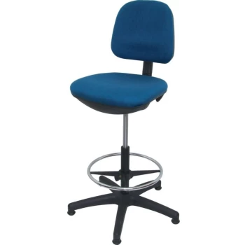 Image of Lincoln - Draughtsmans Chair Fixed Royal Blue Fabric