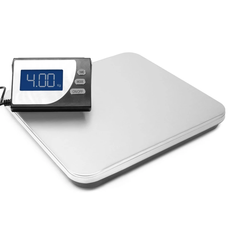 Image of Futura Postal Scales 100kg Digital Shipping Parcel Scales - Heavy Duty Electric Postage Scales Weighing Machine in Metallic Silver Metallic Silver Uni