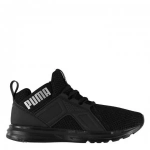 Puma Enzo Weave Junior Boys Trainers - Black/White