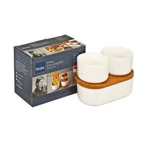 image of Denby James Martin 4Pc Bamboo Stacking Kit