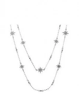 image of Mood Mood Silver Plated Crystal Celestial Star Necklace