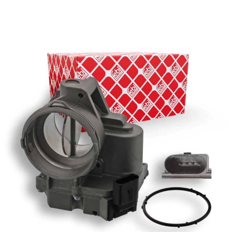 Image of FEBI BILSTEIN 46129 Throttle with gasket/seal Throttle body (158)