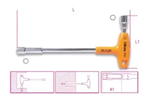 image of Beta Tools 941 10mm Hex/Bi-Hex Socket Wrench High Torque Handle 009410110