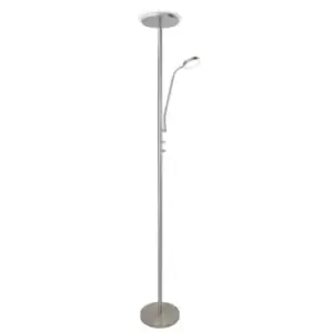Image of Teo Dimmable LED Floor Lamp 18.5W and Reading Light 4.5W Nickel