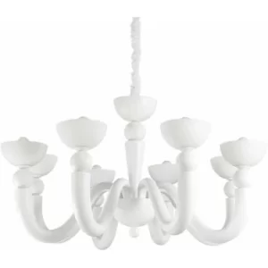 Image of White BON BON pendant light 8 bulbs