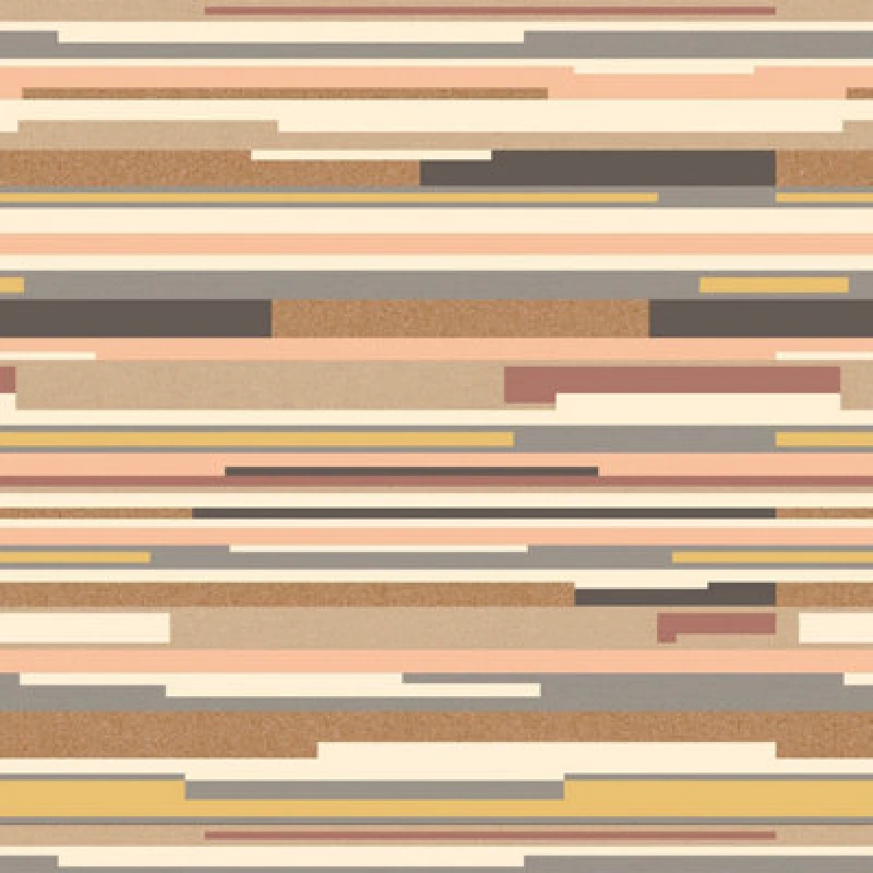 Image of Hoopla Walls Horizontal Stripe Brown 10M Wallpaper Matt Smooth