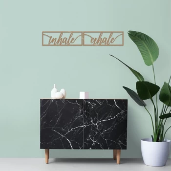 Image of Inhale Exhale - Copper Copper Decorative Metal Wall Accessory