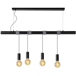 Image of Lucide JAIME - Bar Pendant Light - 4xE27 - Black