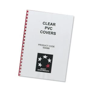 Image of 5 Star A4 Comb Binding Covers PVC 150 micron Clear Pack of 100