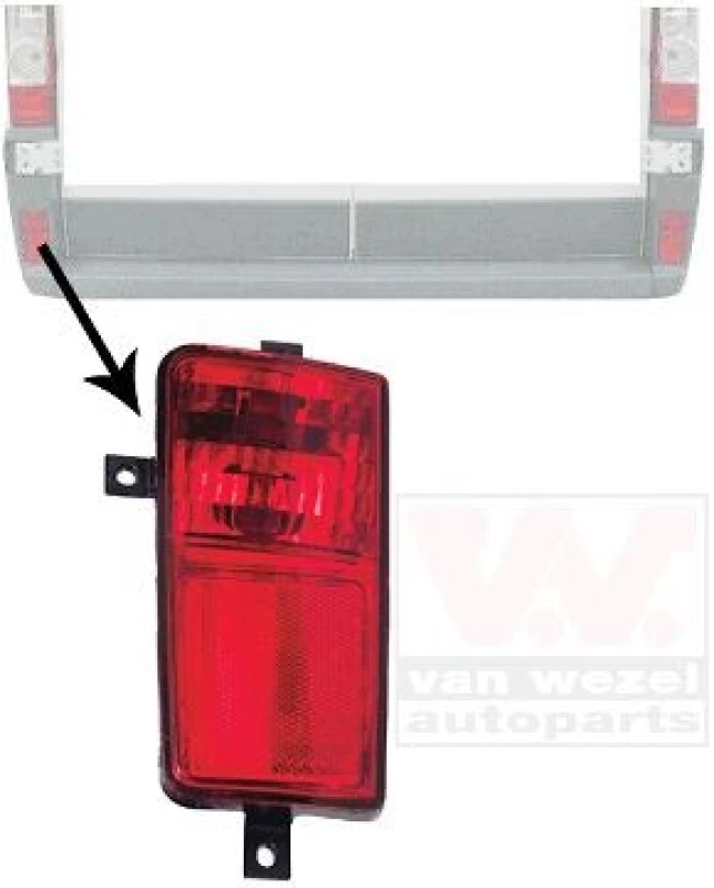 Image of VAN WEZEL Rear fog light VAN WEZEL 1651929