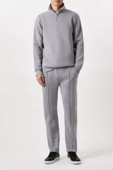 Image of Mens Grey Pipe Detailing Jersey Trouser