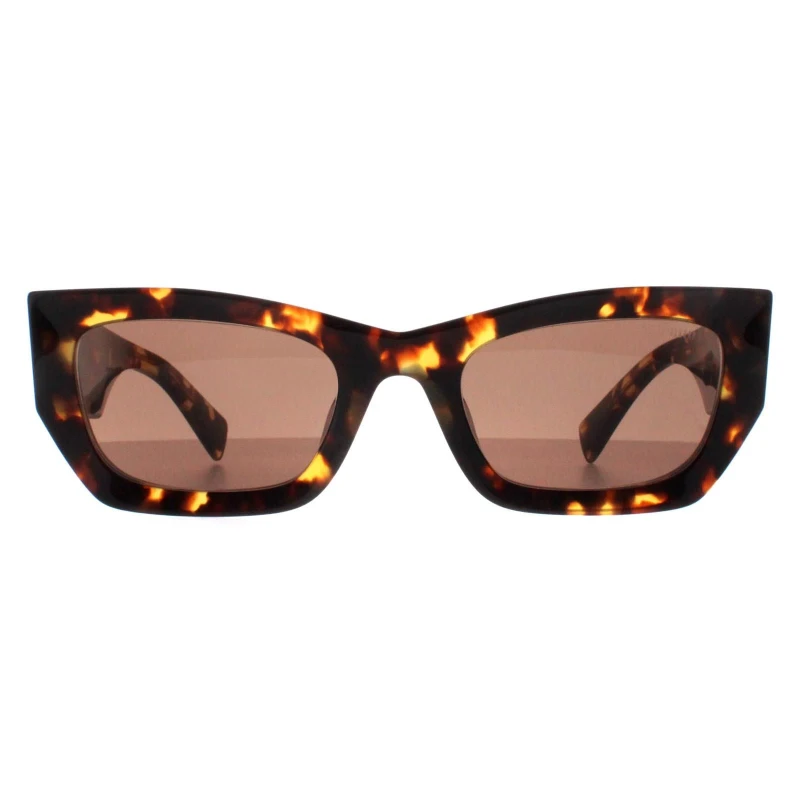Image of Miu Miu Miu Miu Women Rectangle Honey Havana Dark Brown MU09WS Brown One Size Female 8056597671934