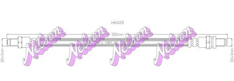 Image of Brake hose KAWE H6020