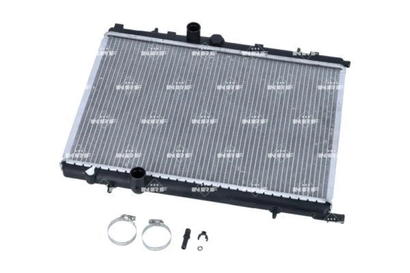 Image of NRF 56021 Engine radiator EASY FIT Brazed cooling fins, Aluminium, with mounting parts Aluminium Radiator,engine cooling (470)