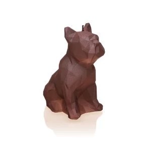 Image of Stone Brown Low Poly Bulldog Candle