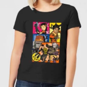 Image of Star Wars Rebels Comic Strip Womens T-Shirt - Black