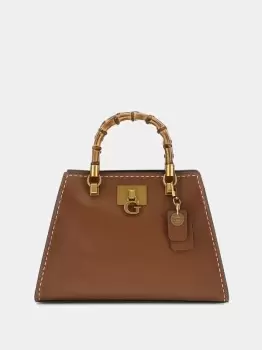 image of Guess Stephi Bamboo-Handle Handbag