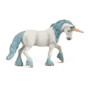 image of PAPO The Enchanted World Magic Unicorn Toy Figure, Three Years or Above, White/Blue (38824)