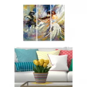 Image of MDF1191757 Multicolor Decorative MDF Painting (3 Pieces)