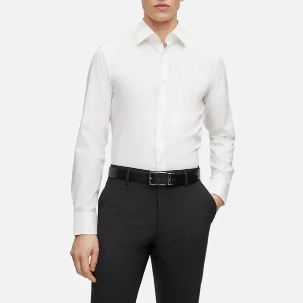 Image of BOSS Black H-HANK-Kent-C1-214 Cotton-Blend Shirt - 41 /L