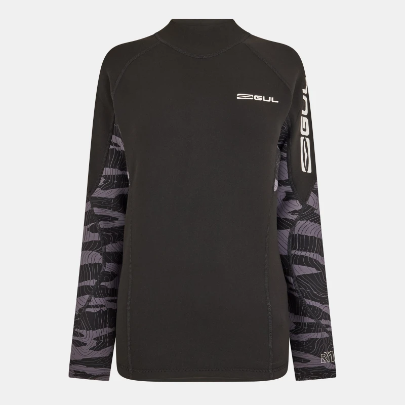 Image of Gul Mens Thermotop Rash Vest Black/Camo male S
