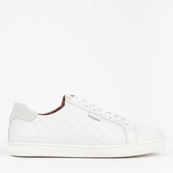 Image of Barbour Womens Bridget Leather Low Top Trainers - White - UK 8