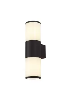 image of Wall Lamp 2 x E27, IP54, Anthracite, Opal