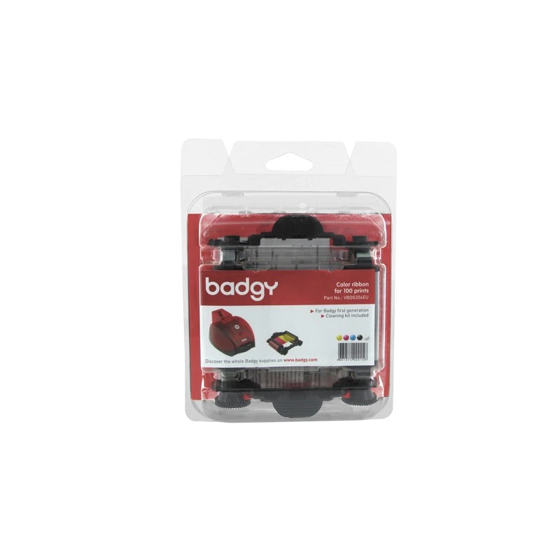 Image of Evolis Ribbon & Cleaning Kit badgy 100p printer ribbon 100 pages B