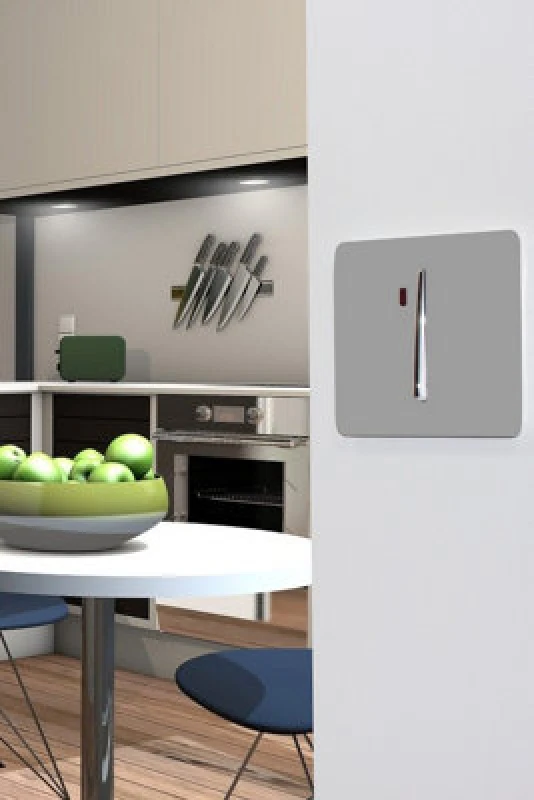 Image of Trendiswitch Light Grey 20 Amp Switch With Neon