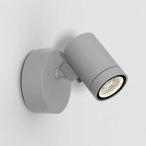 Image of Single Spot LED Outdoor Spotlight Textured Grey IP65