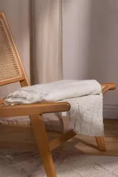 Image of Abel Fringed Waffle Textured Throw