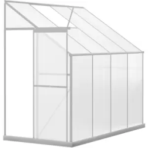 Image of 8.3FT x 4FT Walk-In Garden Greenhouse Aluminum Frame Polycarbonate - Silver - Outsunny