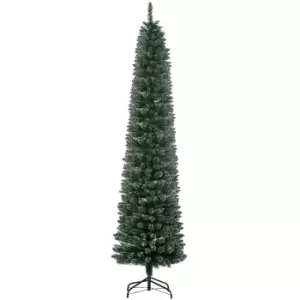 Image of 7.5FT Artificial Snow Dipped Christmas Tree Xmas Holiday Pencil Tree