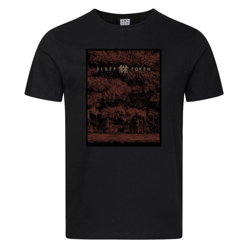 Image of Amplified Mens Flamingo Sleep Token T-Shirt in Black Size: Large Black Male L