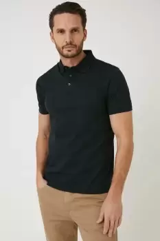 Image of Mens Mercerised Rib Collar Polo Shirt