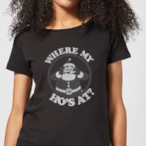 Image of Where My Ho's At Black Womens T-Shirt - Black - 3XL - Black