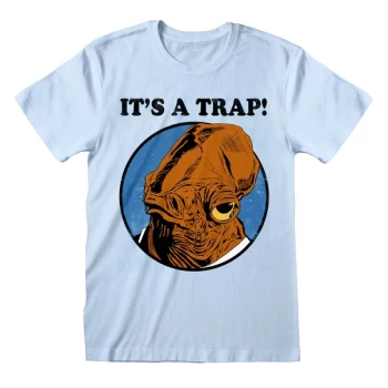 Image of Star Wars - It Is A Trap Unisex Large T-Shirt - Blue