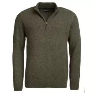 Image of Barbour Essential Tisbury Half Zip Sweatshirt - Green