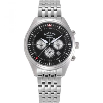 Image of Rotary Black 'Horizon' Chronograph Sports Watch - HGB00010/04
