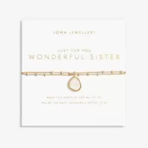Image of Just For You Wonderful Sister Gold 18cm + 3cm Bracelet 6359