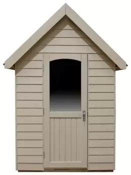 Image of Forest Garden Overlap Retreat 8x5 Shed - Cream - Installed