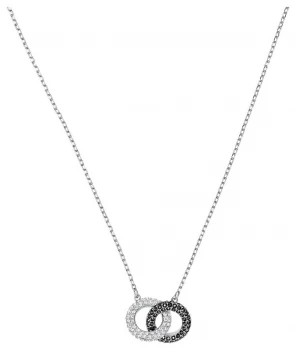 image of Swarovski Stone Pendant Necklace Rhodium Plated Multi- Jewellery