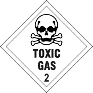 Image of Toxic Gas 2 - Black & White Self Adhesive Vinyl Sign - Diamond Shape - 200 x 200mm