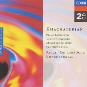 image of Piano Concerto/Violin Concerto/Masquerade SuiteSymphony No 2 by Aram Il'yich Khachaturian CD Album