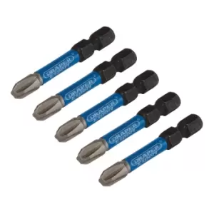 Image of Draper Expert 05645 5pc PH Type Impact Screwdriver Bits, No. 3 x 50mm, 1/4" Hex