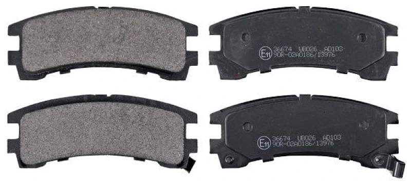 Image of A.B.S. 36674 Brake pad set with acoustic wear warning Brake Pad Set,disc brake (402)