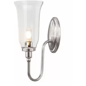 Image of Loops - IP44 Tall Flute Style Glass Cup Highly Polished Nickel LED G9 3.5W