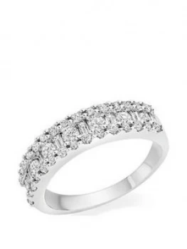 image of Beaverbrooks 9Ct White Gold Cubic Zirconia Eternity Ring